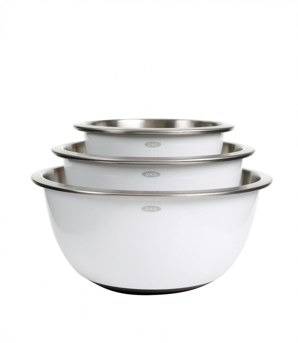 Set de 3 Bowls OXO - Acero Inoxidable Blanco 