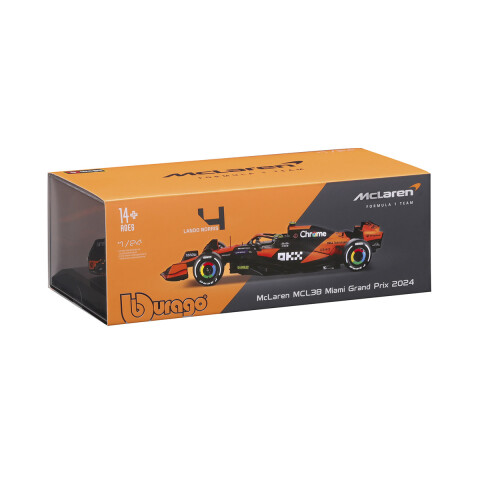 Auto Bburago Formula 1 McLaren con Exhibidor Escala 1:24 Lando Norris