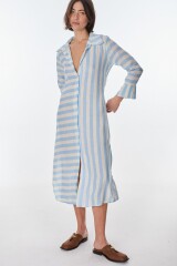 Vestido Balt Rayas Celeste