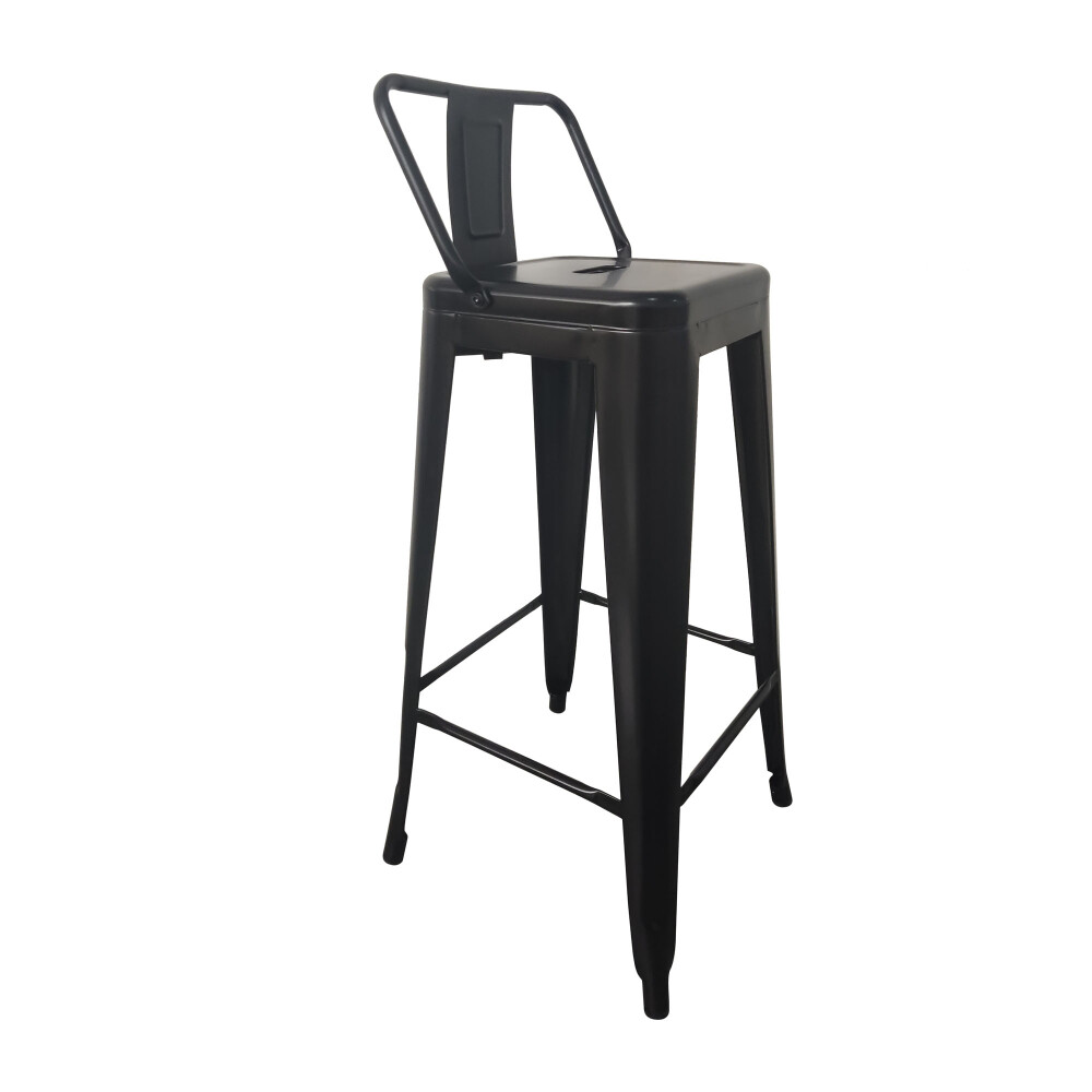 BUTACA TABURETE BAR CY-30 2 METAL NEGRO ESTILO TOLIX