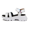 Vizzano Sandalia Casual Dama C/dos Tiras Y Pulsera C/velcro Plata-blanco