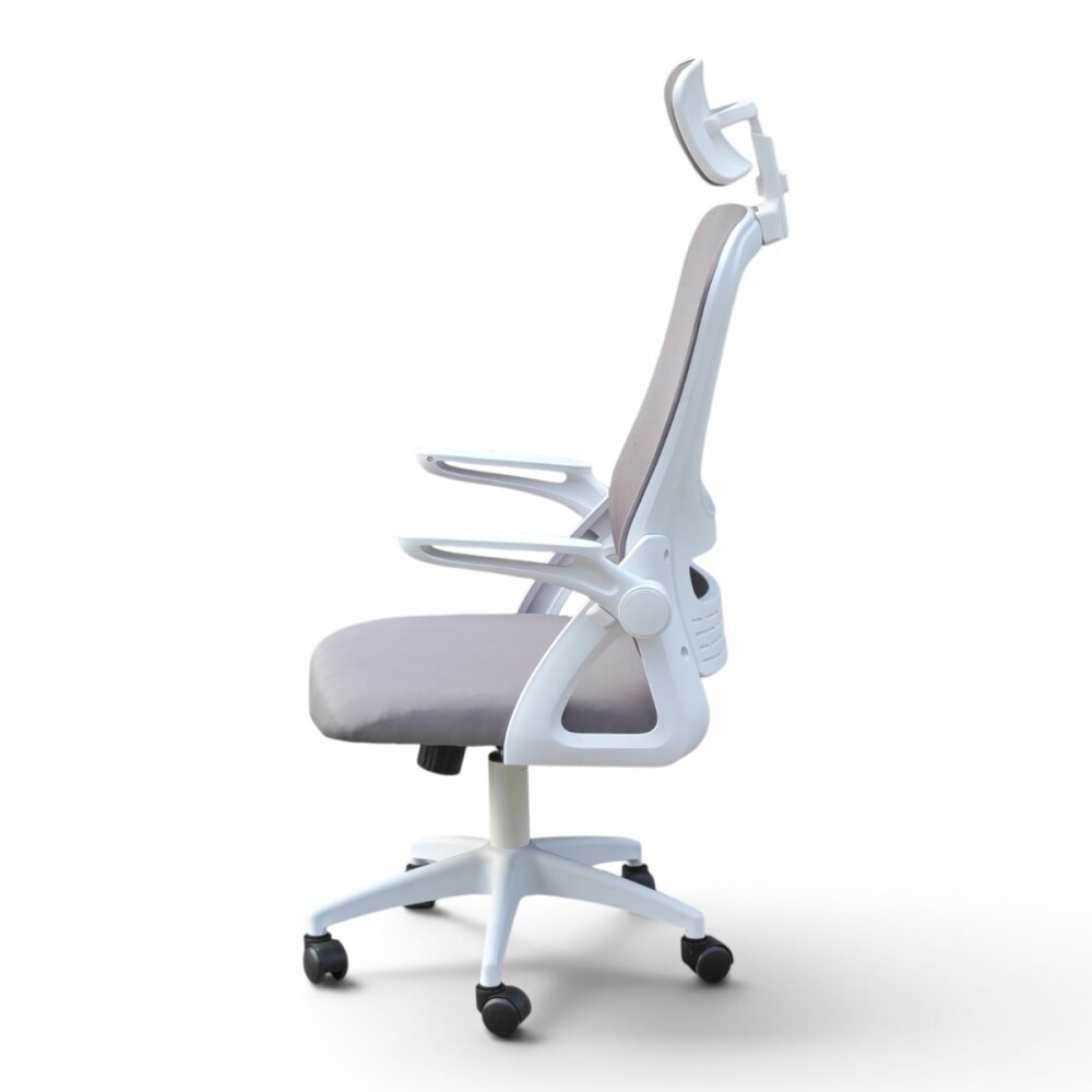 SILLA DE OFICINA ASIENTO ERGONÓMICA ESCRITORIO GIRATORIA REGULABLE APOYABRAZOS GRIS
