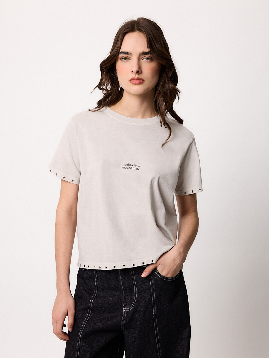 T-SHIRT M/C CIELITO DIXIE Gris Claro