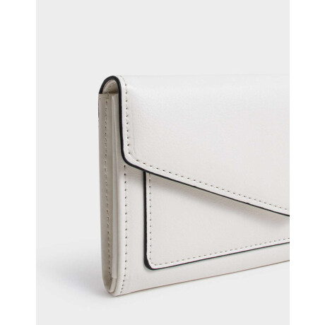Billetera Fichero Solapa Blanco Crudo