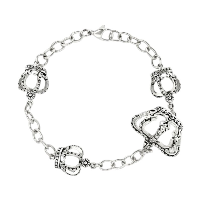 Pulsera Coronas-Plata 925- Sin Piedra-PU3835 sinpiedra
