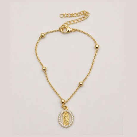 Pulsera Virgen Cristal Plata