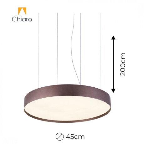 Luminaria Led circular marrón cepillado 35W dimerizable, 45cm Luminaria Led circular marrón cepillado 35W dimerizable, 45cm