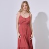 Vestido Maxi Botones BORDEAUX