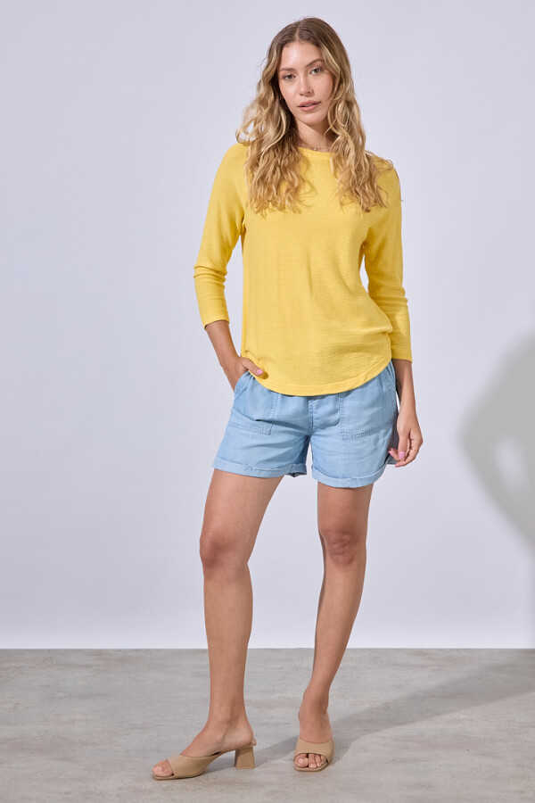 Buzo Raglan Algodon AMARILLO