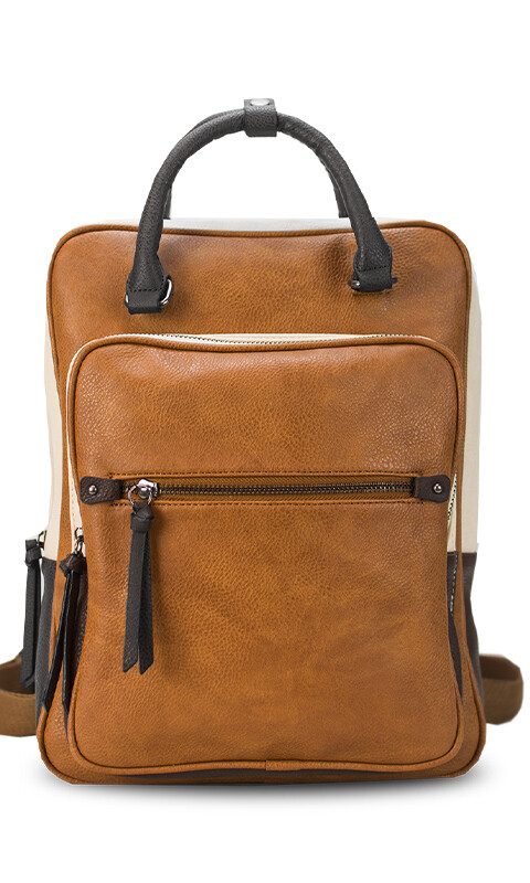 MOCHILA CARACAS SUELA ARENA Y NEGRO