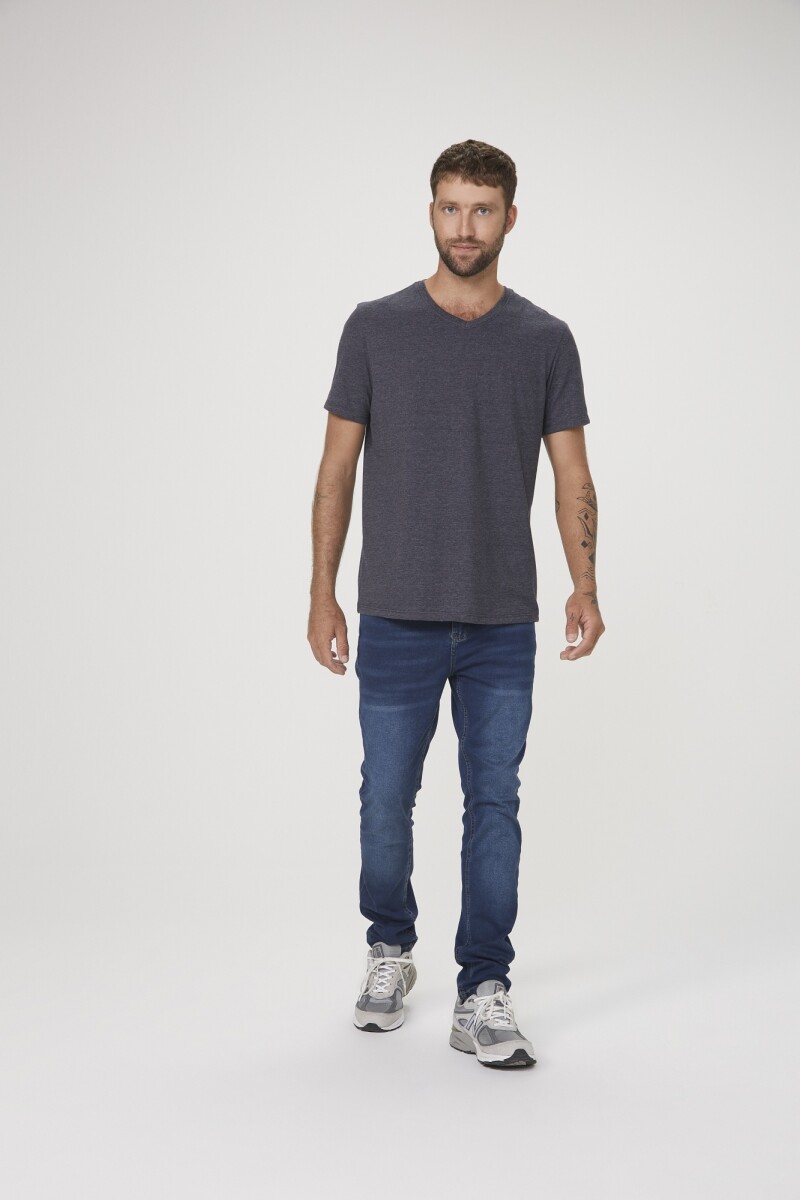 CAMISETA MM MASC - PRETO MESCLA 