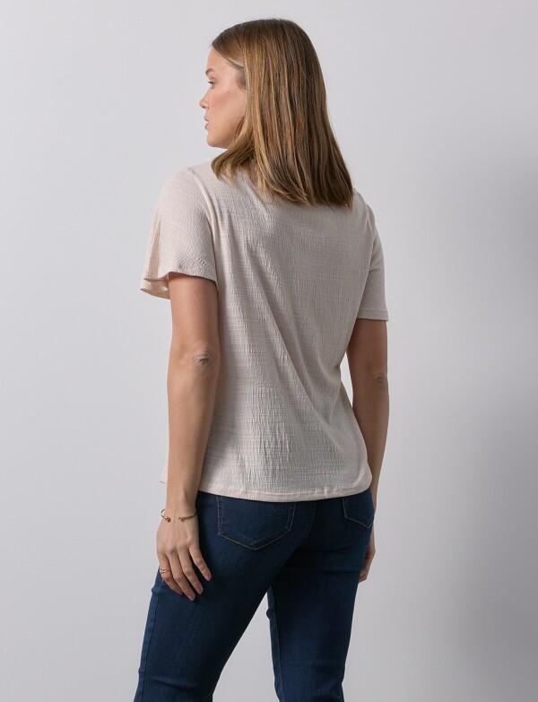 Remera Crochet BEIGE CLARO