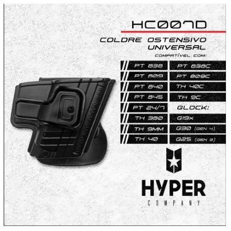 Canana polimérica universal para pistola - Hyper Company Negro