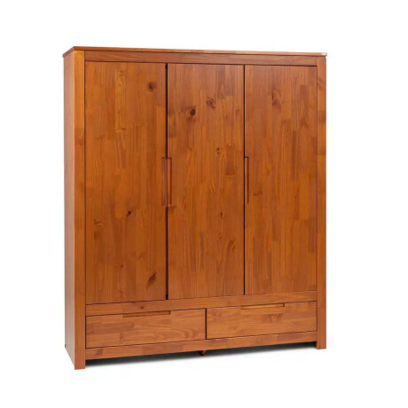 PLACARD ROPERO 3 PUERTAS MADERA NATURAL-BEIGE FRESNO