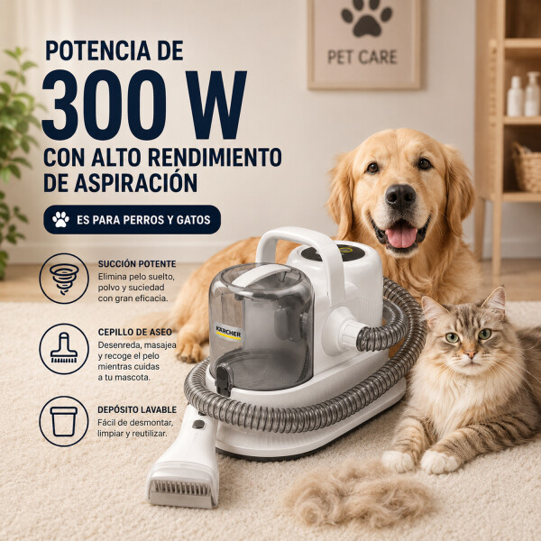 Aspiradora Karcher Cepillo Mascotas Para Perro Gato Pet Clean 5 En 1 ASPIRADORA PARA MASCOTAS KARCHER