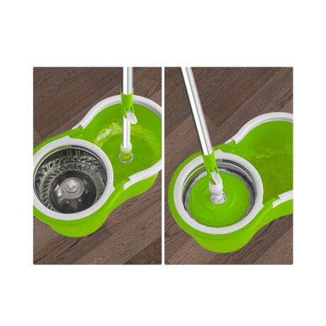 Mopa Giratoria 360 Acero Inox Spin Mop Trapeador Microfibra Violeta