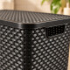 Set x12 caja organizadora simil ratán 7lts NEGRO