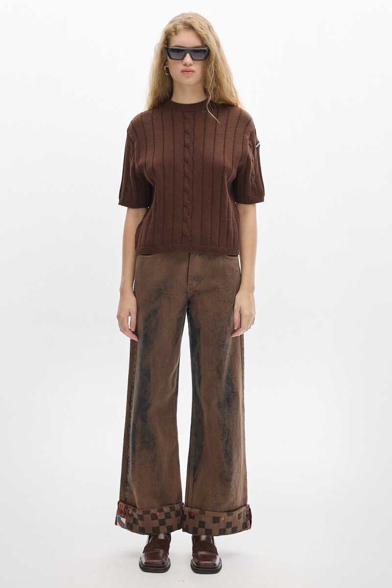 Knit T-shirt Jody Chocolate