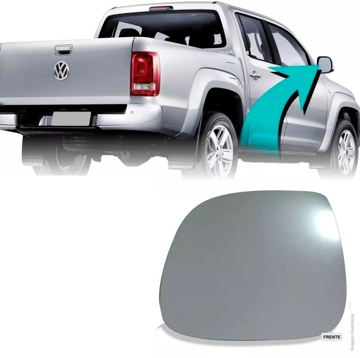 VIDRIO DE ESPEJO DERECHO AMAROK 