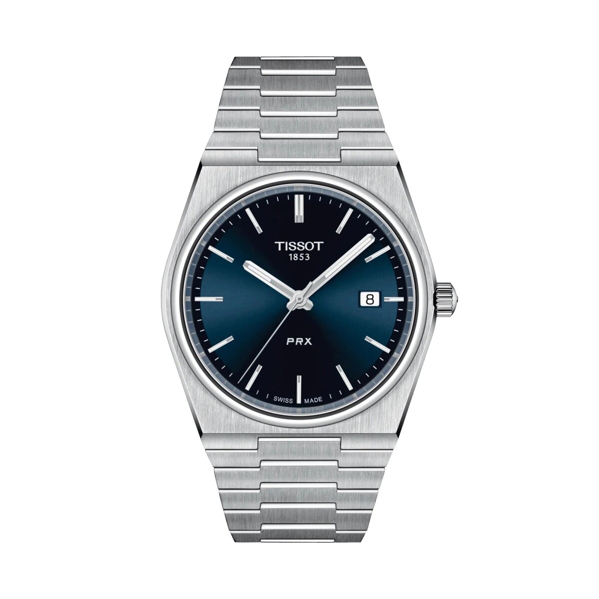 Reloj Tissot PRX T1374101104100 correa acero plateado hombre - Plateado 