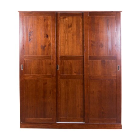 PLACARD CORREDIZO 3 PUERTAS MADERA MARRON AGATA