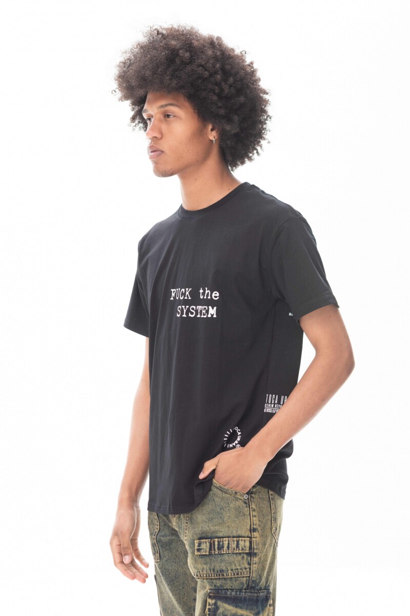 Remera System Negro