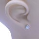 Caravanas oro 18k blanco con brillantes. Caravanas oro 18k blanco con brillantes.