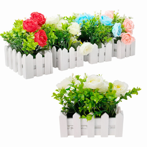 Bouquet de flores en jardinera decorativa Bouquet De Flores En Jardinera Decorativa