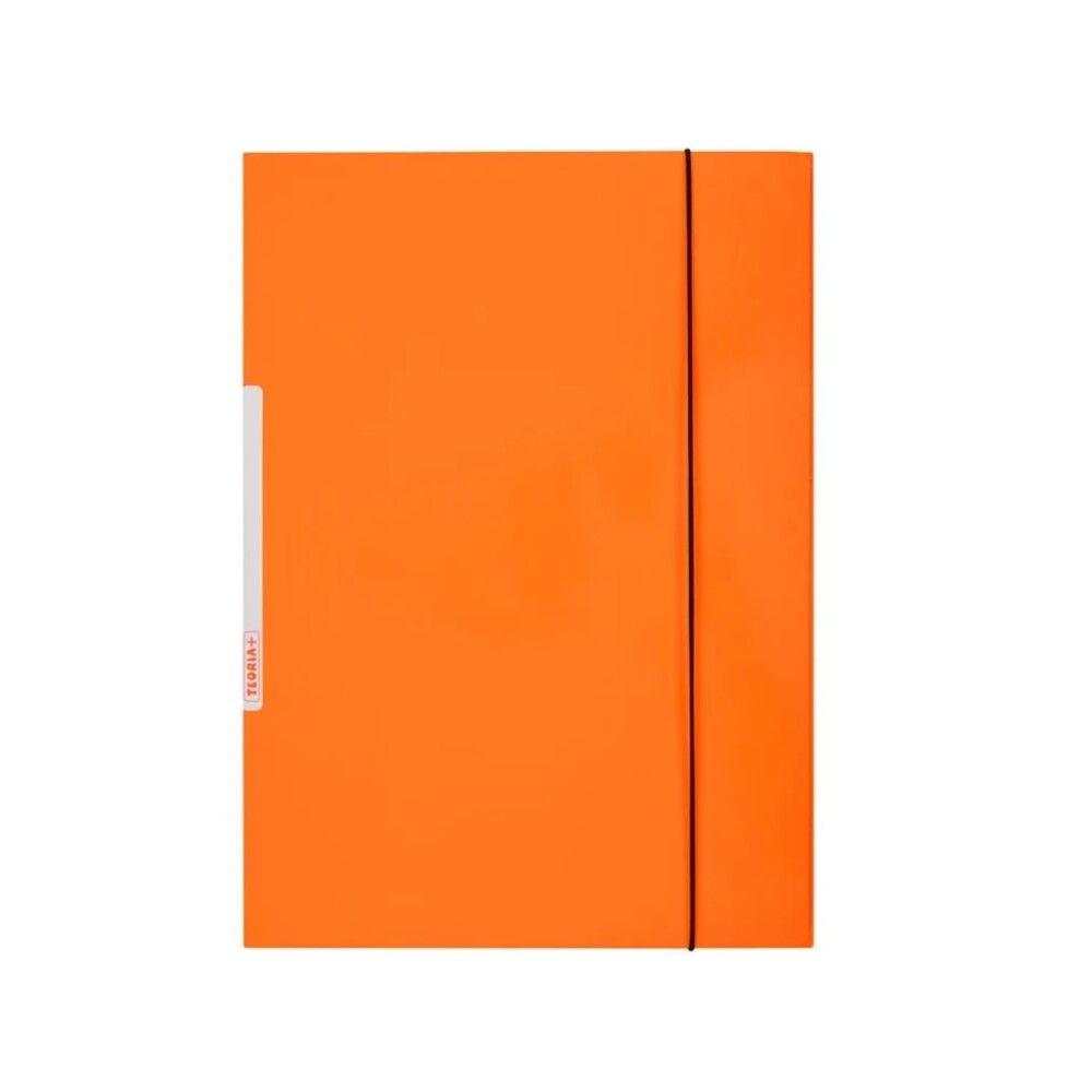 Carpeta Con Elástico Oficio Teoría+ Plastificada Naranja #Carpeta Con Elástico Oficio Teoría+ Plastificada Naranja