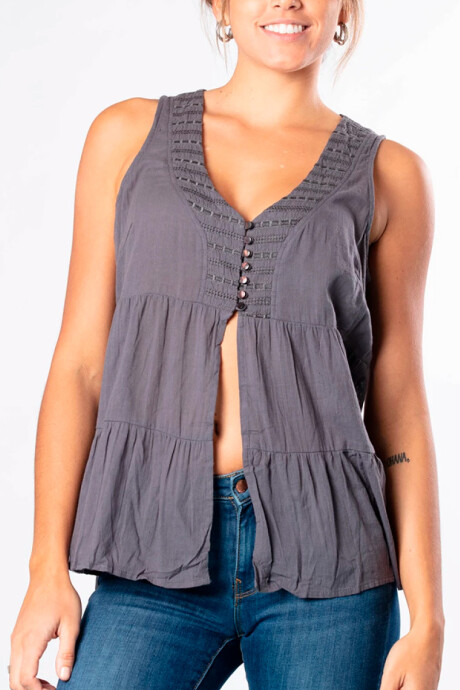 BLUSA B107 Gris Oscuro