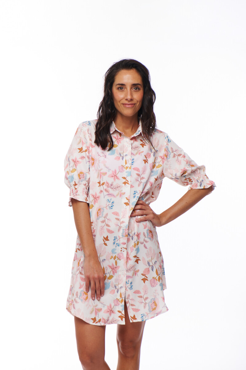 VESTIDO ALINE ESTAMPADO BLANCO