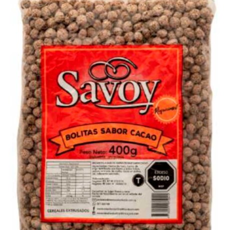 CEREAL SAVOY 400G BOLITAS CHOCOLATE CEREAL SAVOY 400G BOLITAS CHOCOLATE