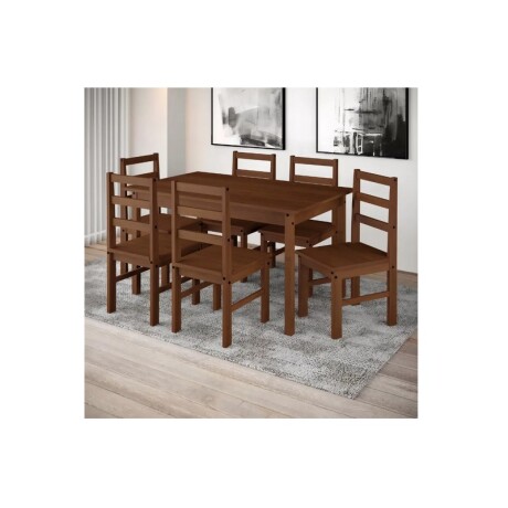JUEGO DE COMEDOR 6 SILLAS CERA CORONA IMBUIA JUEGO DE COMEDOR 6 SILLAS CERA CORONA IMBUIA