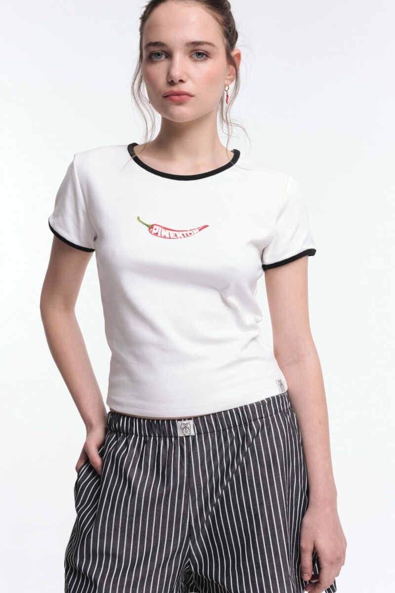 Remera Baby - Blanco/Rosa 