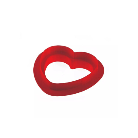 Set Molde y Cutter de Corazon de Silicona Roja Set Molde y Cutter de Corazon de Silicona Roja