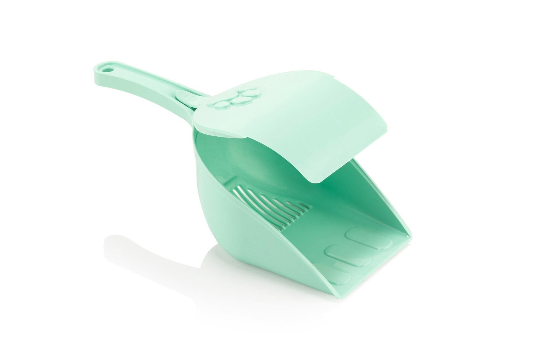 PET LITTER SCOOP WITH COVER SOFT GREEN 