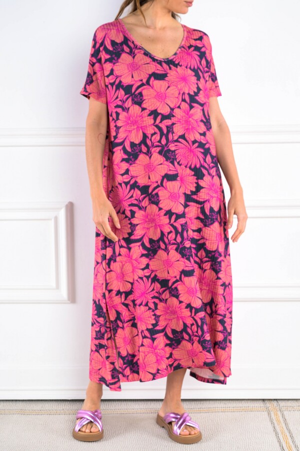 Vestido Print Fucsia