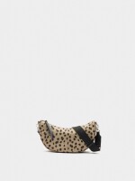 Bolso Bandolera De Nylon Estampado Animal crudo