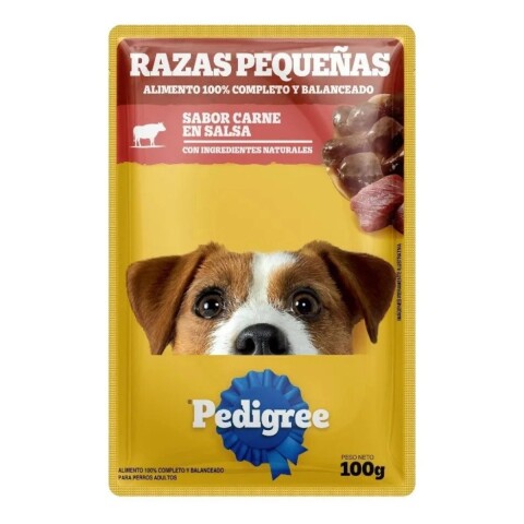 PEDIGREE EN SALSA RAZAS PEQUEÑAS CARNE 85 GRAMOS PEDIGREE EN SALSA RAZAS PEQUEÑAS CARNE 85 GRAMOS