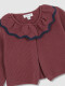 Chaqueta Manga Tres Cuartos Ancha Con Cuello Berenjena