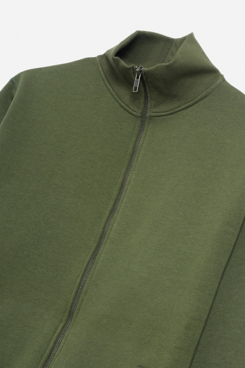 Campera liviana felpa - UNISEX VERDE OLIVA