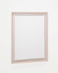 Cuadro abstracto Olvin de papel reciclado blanco con relieves hechos a mano 94 x 74 cm