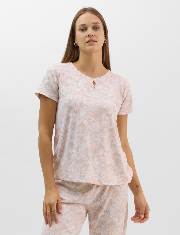 Pijama Con Capri ROSA/MULTI