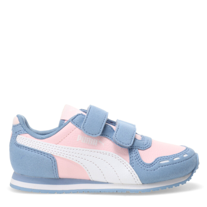 Championes Infantiles Puma Cabana Racer SL 20 V Rosado - Blanco - Celeste