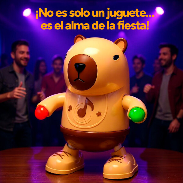 Capibara musical Bailarín con Rgb Movimiento interactivo Color Marrón
