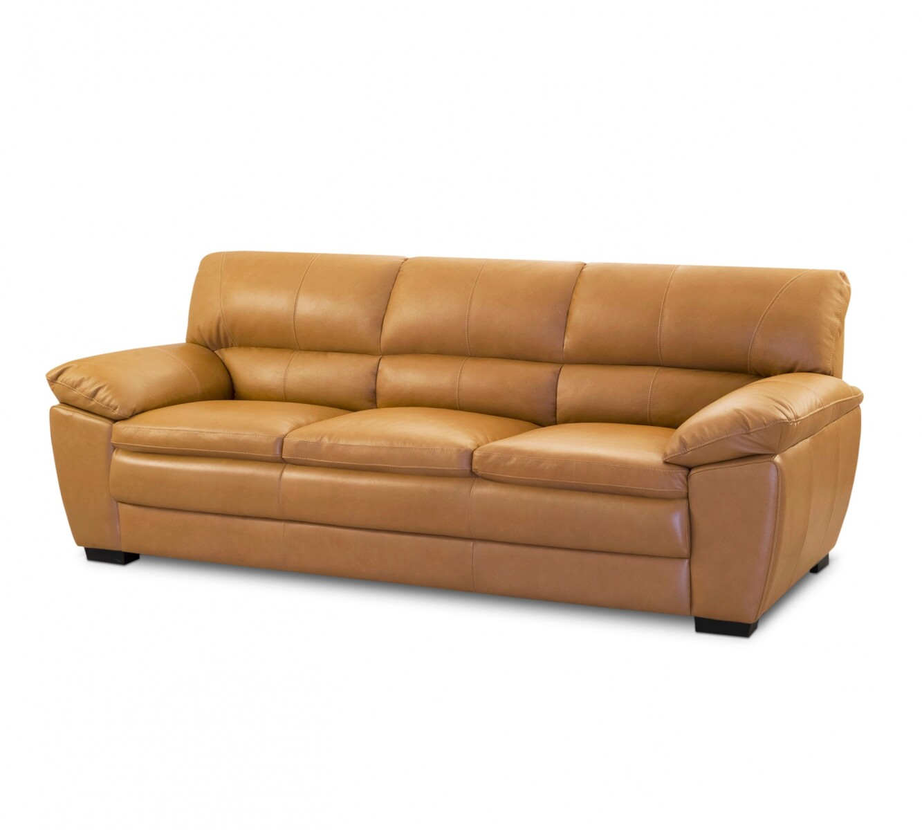 Sillón %100 Cuero - 3 Cuerpos - Premium - Camel 