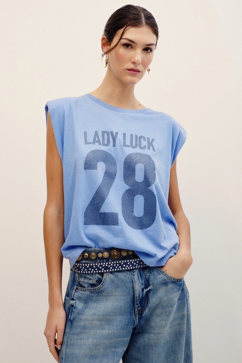REMERA LADY LUCK Celeste