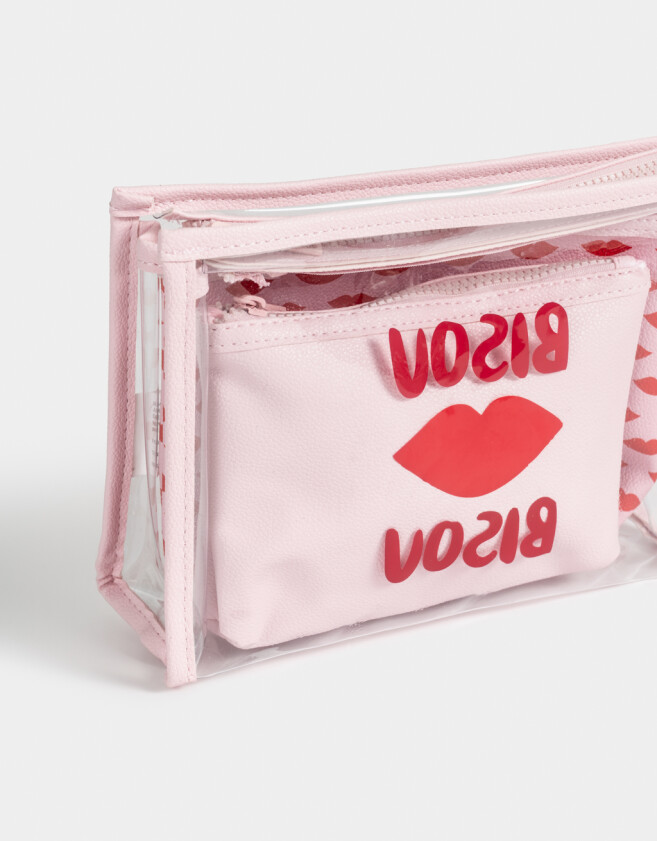 Porta Cosméticos Set De Portacosméticos - Rosa Viejo