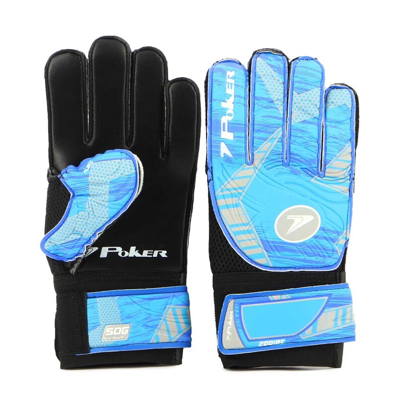 Poker Guante De Golero Semi Pro Multiterreno Zodiac Azul-negro