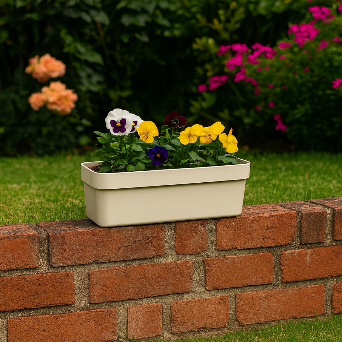 MACETA JARDINERA RECTANGULAR FLORATTA NR 50 11LTS - GRIS 